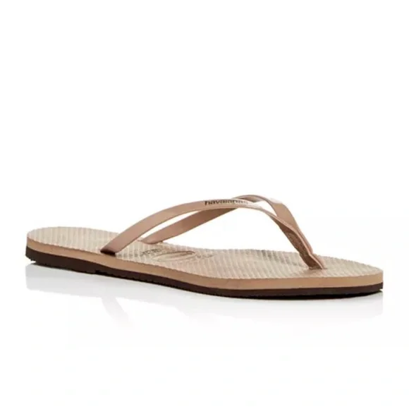Havaianas You Slim Beige Flip Flops - Picture 3 of 8